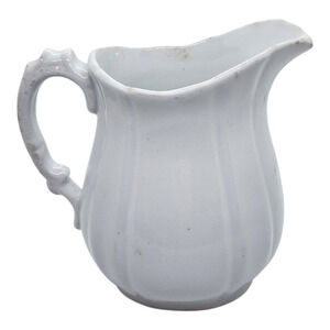 Vintage Alfred Meakin Ironstone Pitcher Creamer White Scalloped England